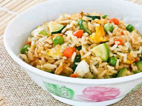 Riz aux courgettes carottes et oeufs