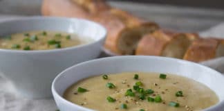 Velouté de poireaux à la crème au thermomix