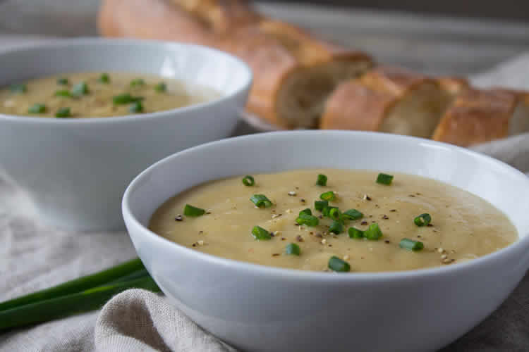 Velouté de poireaux à la crème au thermomix
