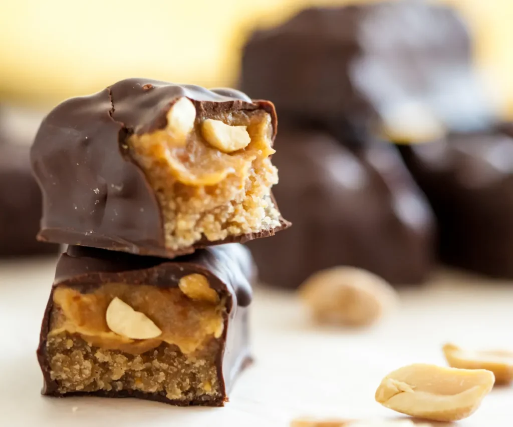 barre amande cacahuètes au chocolat