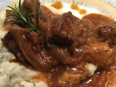 porc aux oignons caramélisés au thermomix