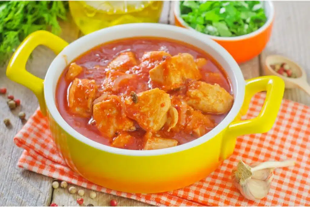 poulet sauce poivron au thermomix