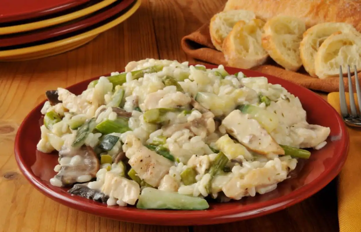 risotto au poulet et poireaux au cookeo