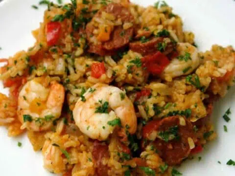 riz crevettes et chorizo au cookeo