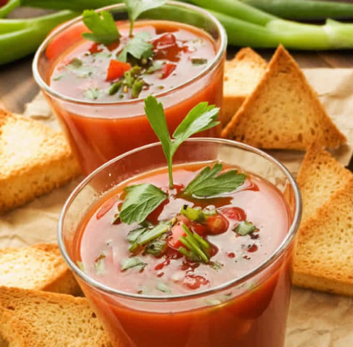 Gaspacho tomates poivrons au thermomix