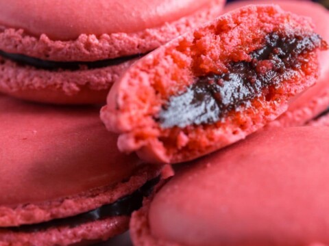 Macaron fraise chocolat au thermomix