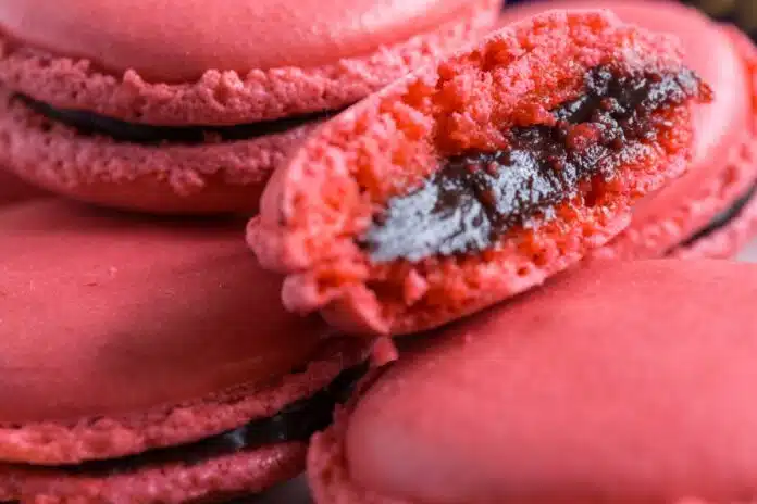 Macaron fraise chocolat au thermomix