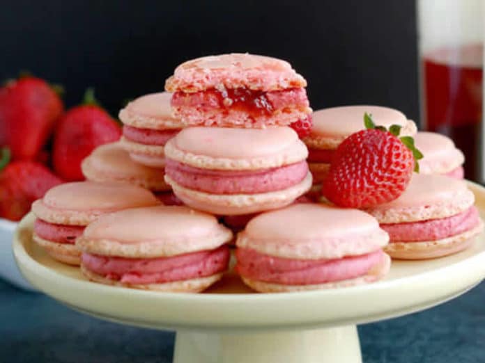 Macaron fraise chocolat au thermomix