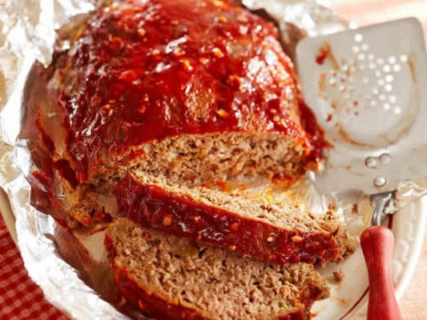 Pain de viande hachée au ketchup