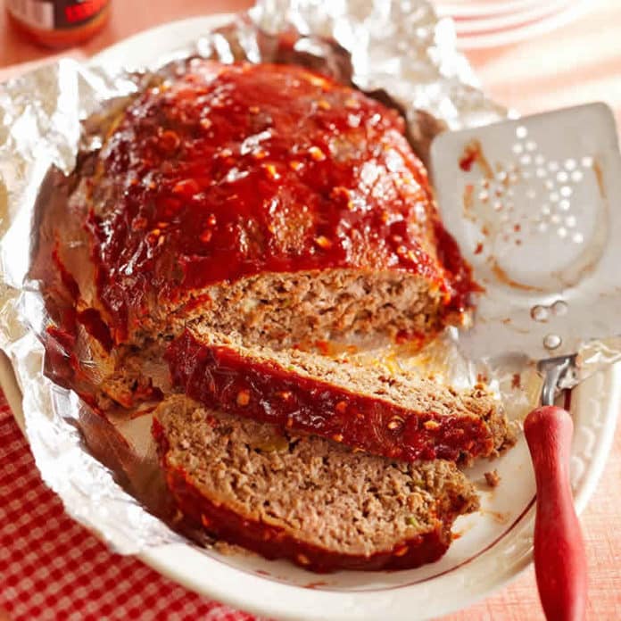 Pain de viande hachée au ketchup