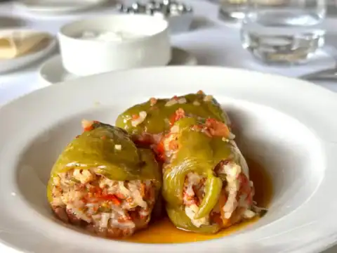 poivrons verts farcis varoma au Thermomix