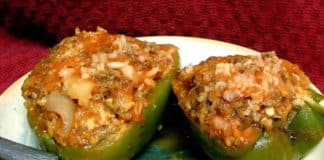 Poivrons verts farcis varoma au thermomix