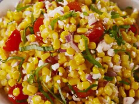 Recette salade de maïs et tomate ww