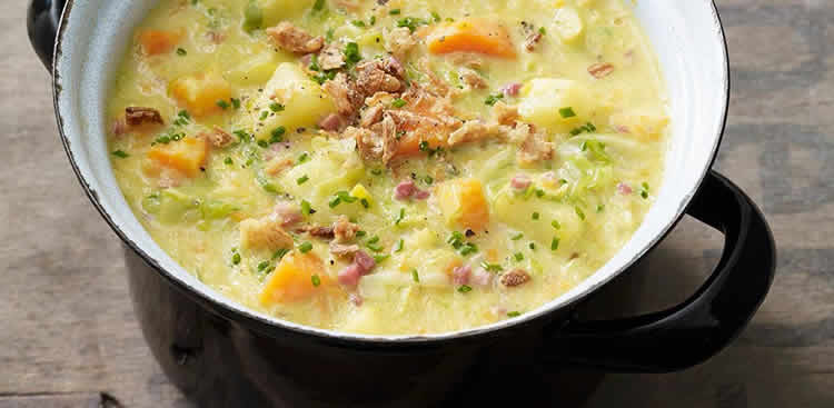 Soupe pomme de terre poireaux au thermomix