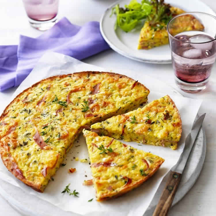 Tarte courgette et jambon au thermomix