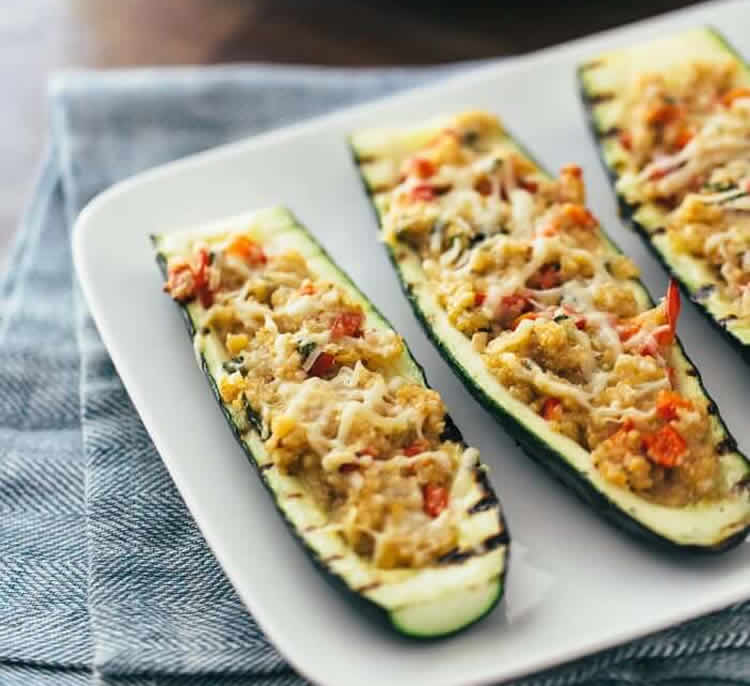 Courgettes farcies aux légumes