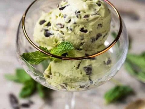Glace menthe et chocolat au thermomix