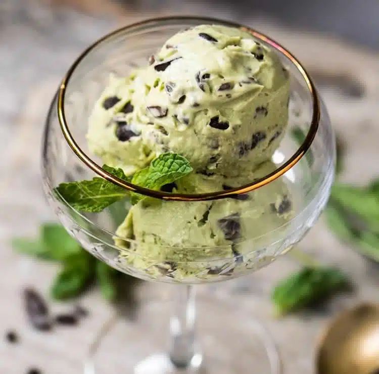 Glace menthe et chocolat au thermomix