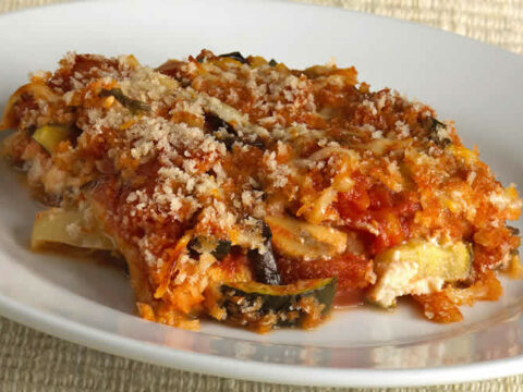 Gratin aubergines et courgettes