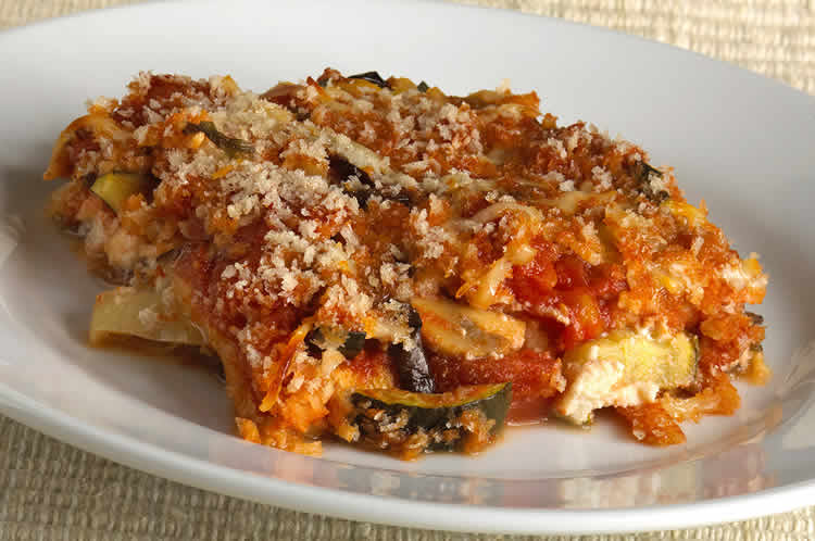 Gratin aubergines et courgettes