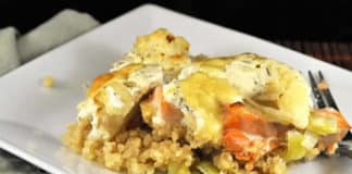 Gratin de chou-fleur au saumon