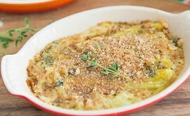 Gratin poireaux et parmesan