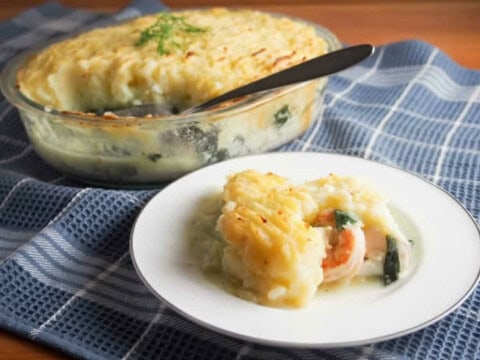 Gratin pommes de terre aux fruits de mer