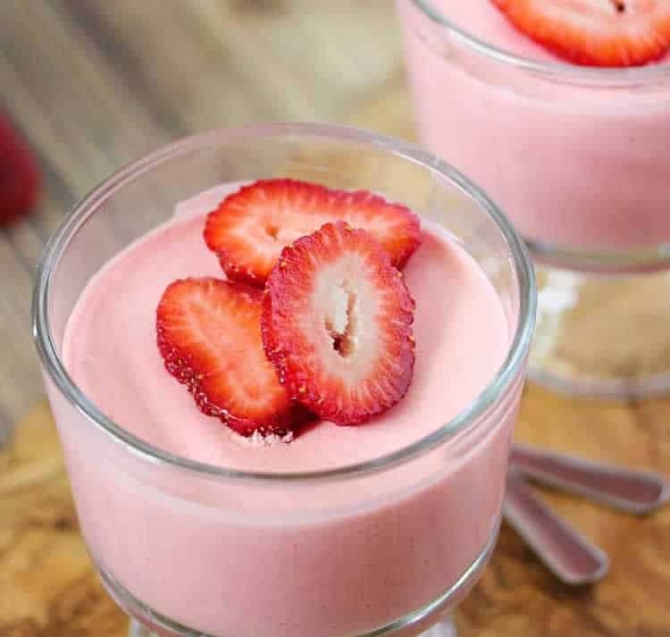 Mousse magique de fraise au thermomix