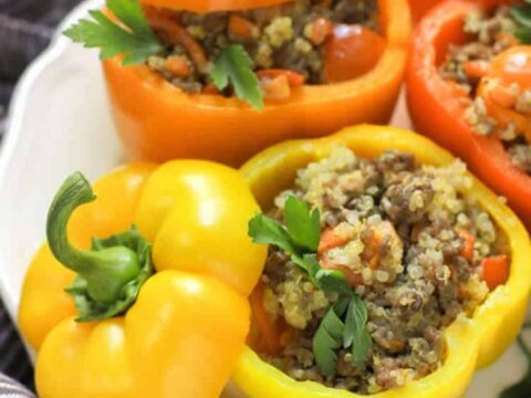 Poivrons farcis viande hachée au thermomix
