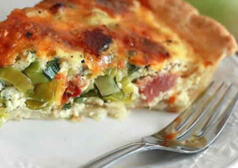 Quiche poireaux lardon et ricotta au thermomix