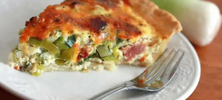 Quiche poireaux lardon et ricotta au thermomix