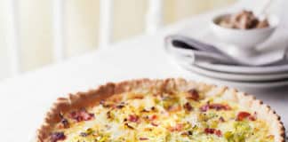Recette tarte aux poireaux et lardons