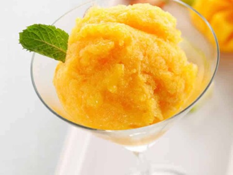 Sorbet express à la mangue et abricots au thermomix