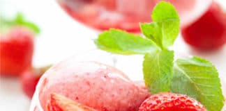 Sorbet fraise à la menthe au thermomix