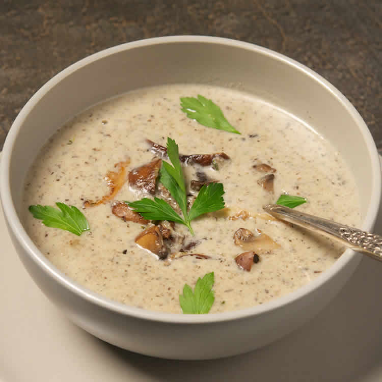 Soupe champignons et poireaux au thermomix