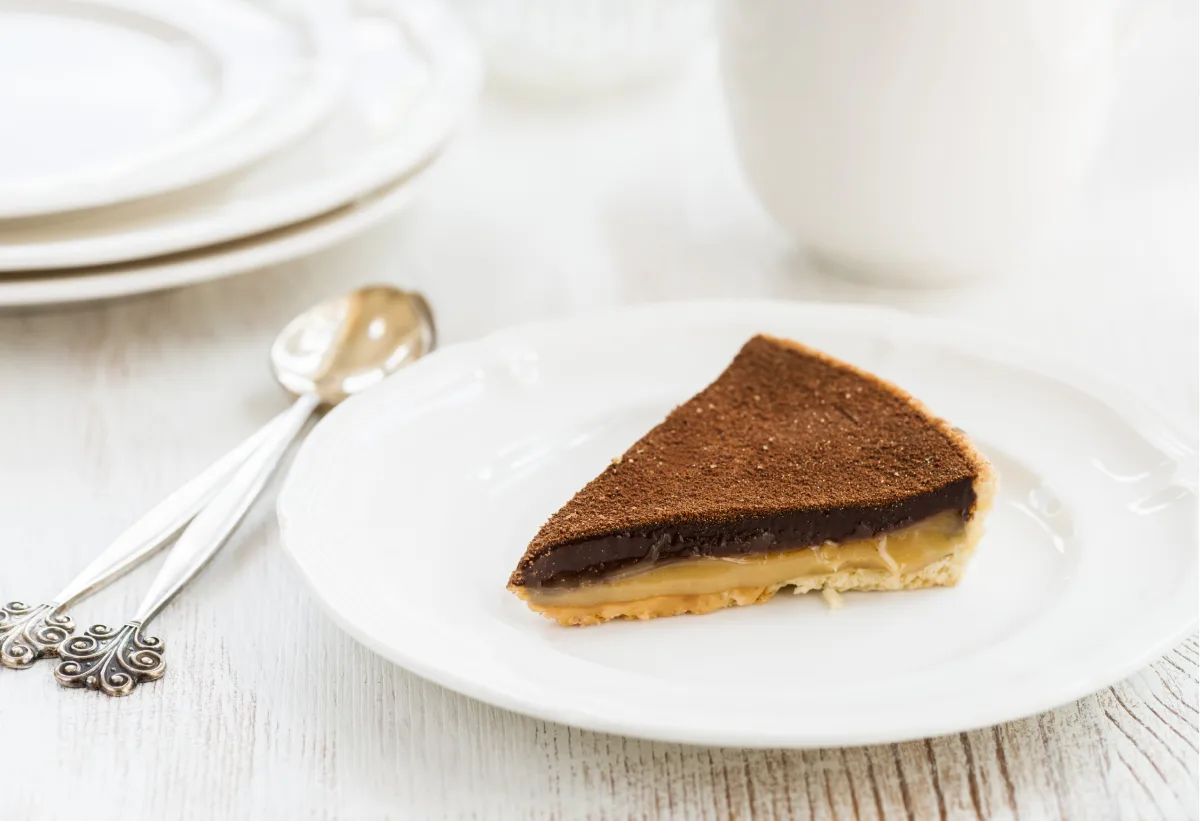 Tarte au chocolat et caramel au beurre salé au thermomix