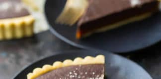 Tarte au chocolat et caramel au beurre salé au thermomix