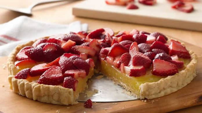 Tarte au citron et fraises au thermomix