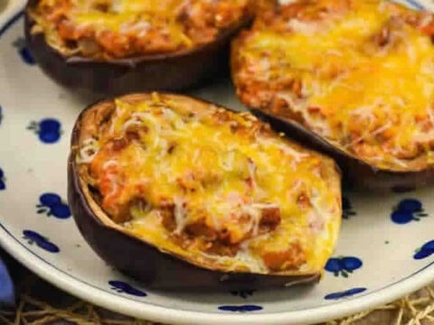 aubergines farcies à la viande hachée au cookeo