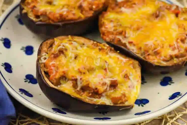 aubergines farcies à la viande hachée au cookeo
