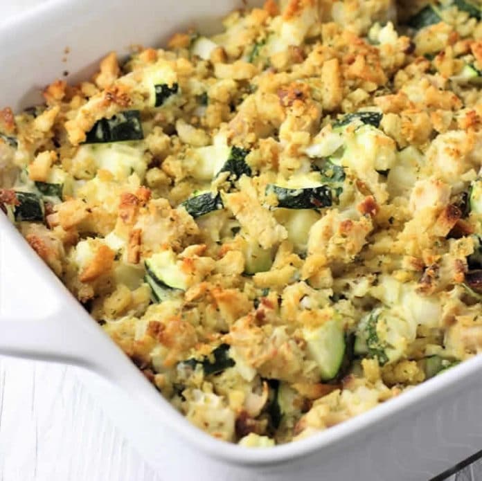 Crumble de poulet aux courgettes au thermomix