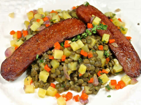 Merguez aux légumes au cookeo
