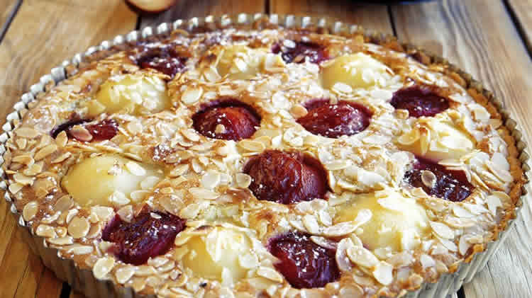 Tarte aux prunes et poires au thermomix