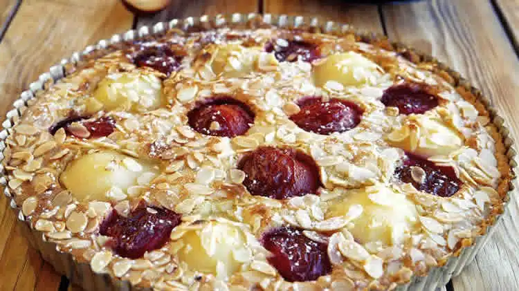 Tarte aux prunes et poires au thermomix