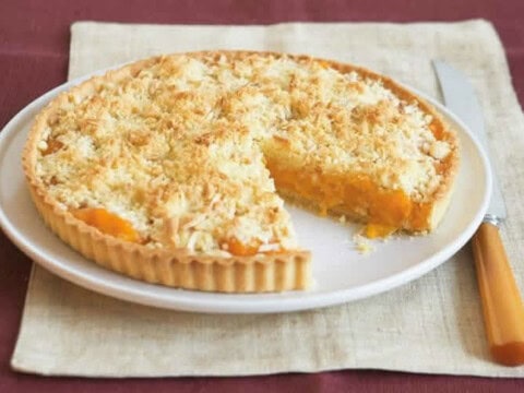 Tarte aux pêches abricots et amande