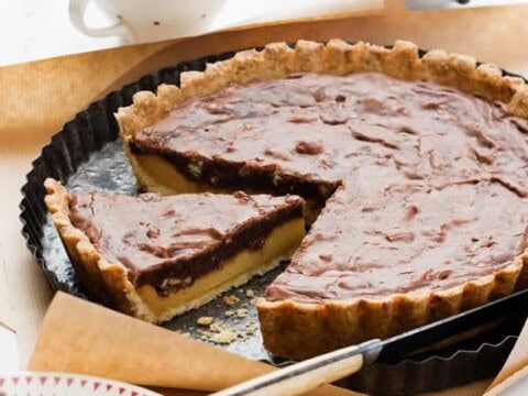 Tarte chocolat et caramel au thermomix
