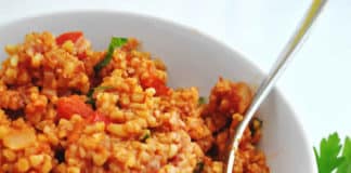 Boulgour poivrons et tomates au cookeo