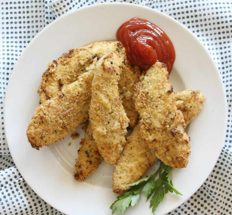 Bâtonnets de poulet croustillants ww