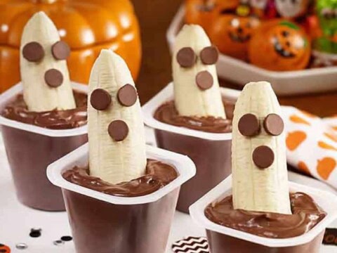 Dessert banane chocolat halloween