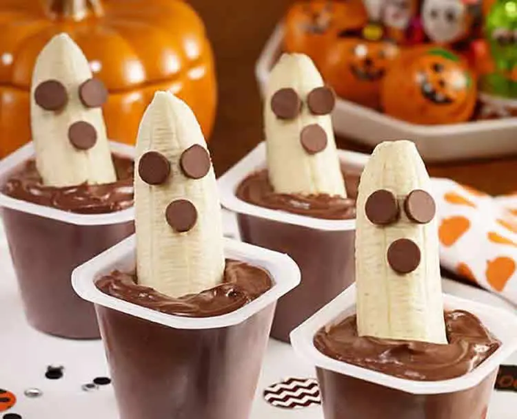 Dessert banane chocolat halloween